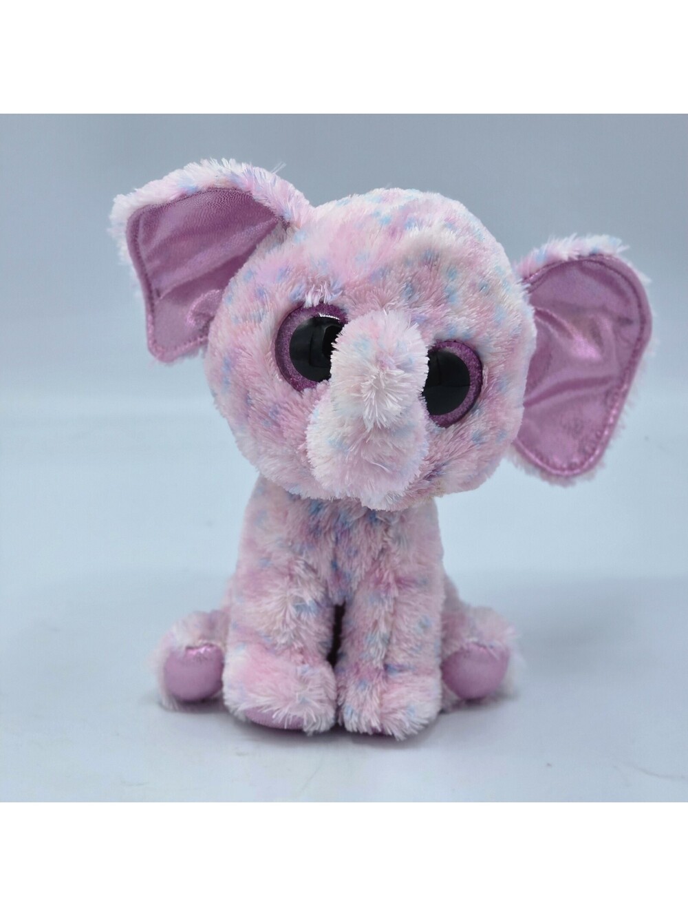 Ty Beanie Boos ELLIE Pink Elephant 9" Plush Stuffed Toy Pink Glitter Eyes